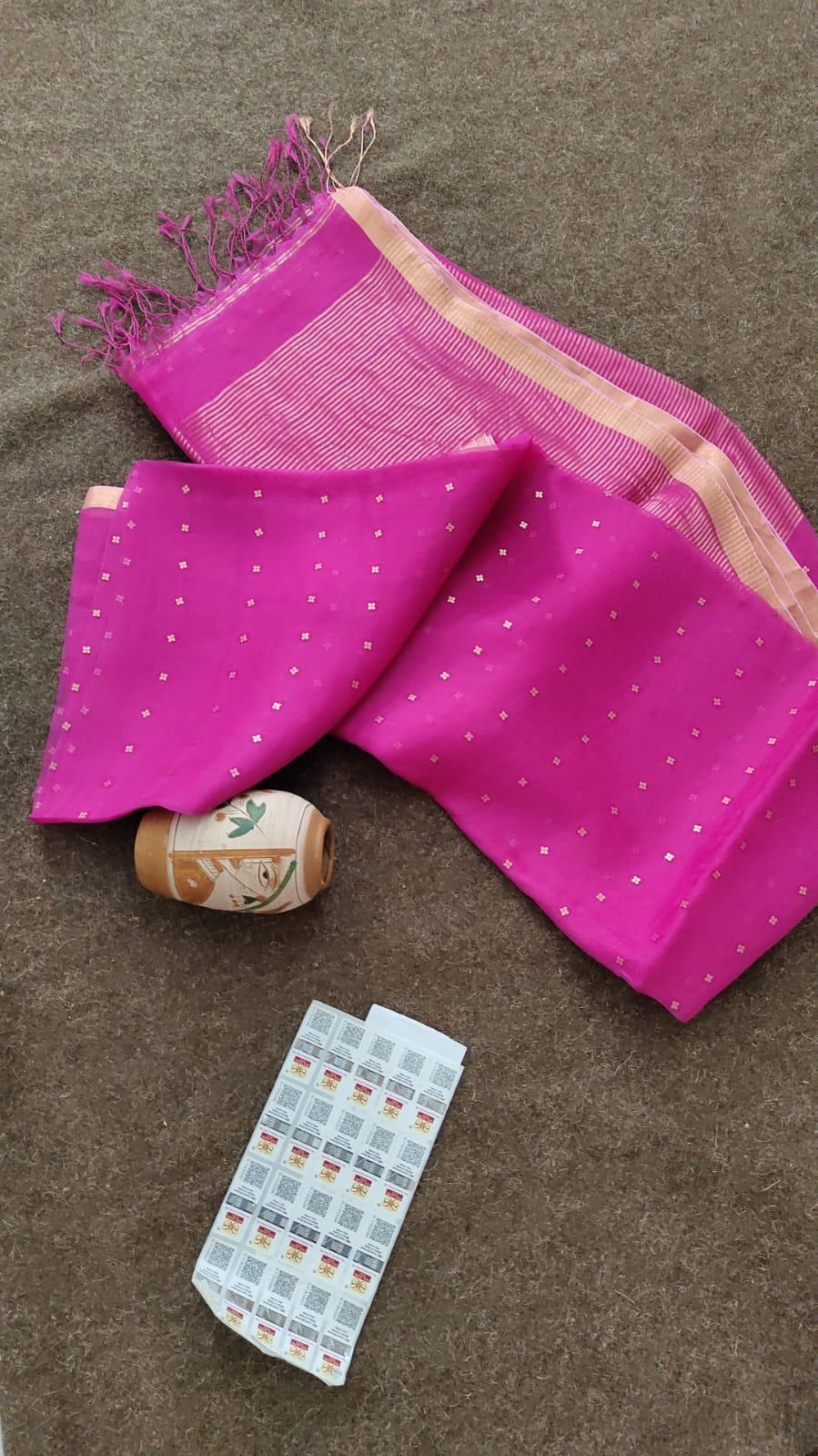 ✨ 𝓢𝓲𝓽𝓪𝓻𝓪  – Resham Silk Sequin Weaved Jamdani Saree | Premium Handwoven Luxury | Rihyaaz✨