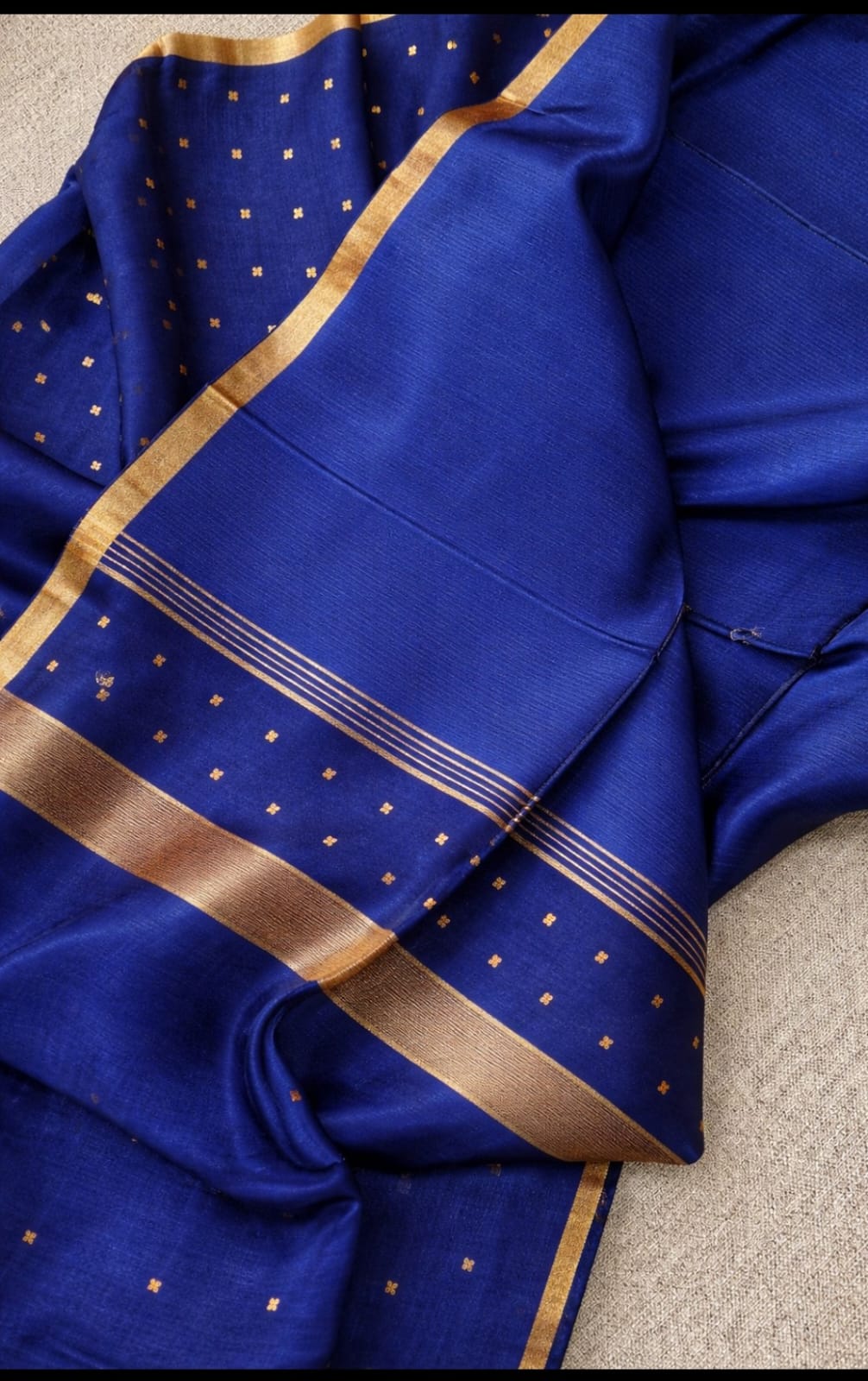 Rupal silk linen sequin woven kurta with micro striped weave and resham palla Jamdani dupatta by Rihyaaz premium handwoven ethnic suit set.