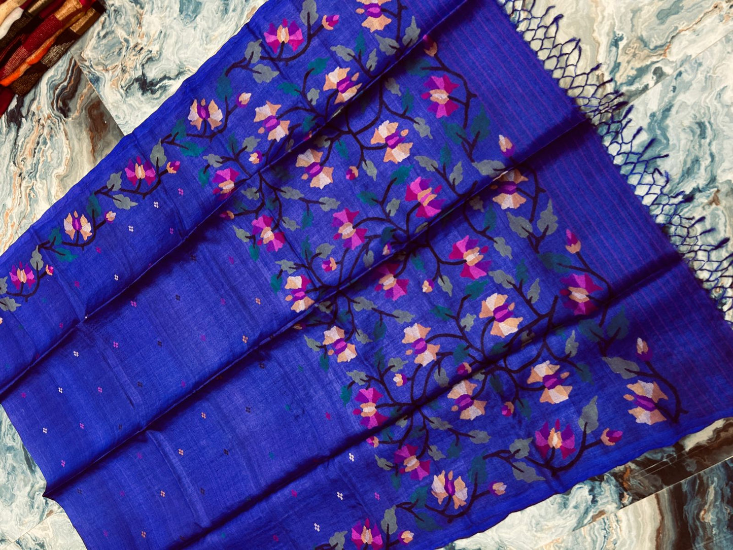 Karabi Pure Gachi Tussar Handwoven Saree with Designer Work Blouse Piece by Rihyaaz, premium handcrafted silk saree for weddings, festive wear, and ethnic occasions.