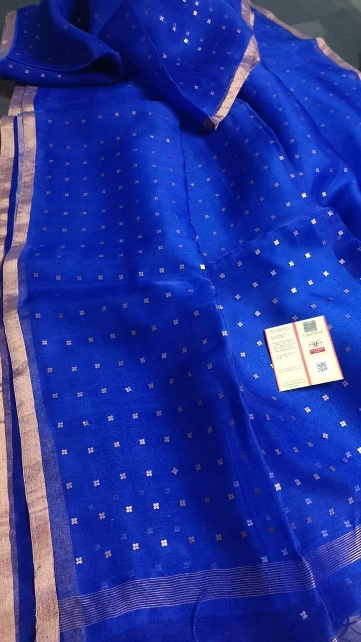 ✨ 𝓢𝓲𝓽𝓪𝓻𝓪  – Resham Silk Sequin Weaved Jamdani Saree | Premium Handwoven Luxury | Rihyaaz✨