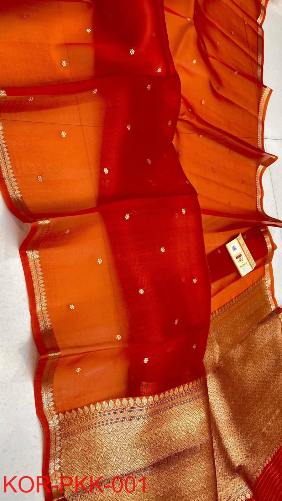 Maheen Premium Kora Silk Zari Weaved Border Saree by Rihyaaz featuring luxurious handwoven Kora silk, elegant zari woven border, lightweight festive designer saree for weddings and celebrations.