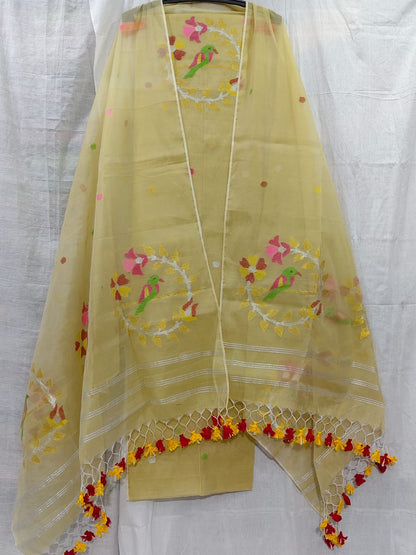 Pinjra – Muslin Handwoven Jamdani Suits | Perfect Summer Elegance