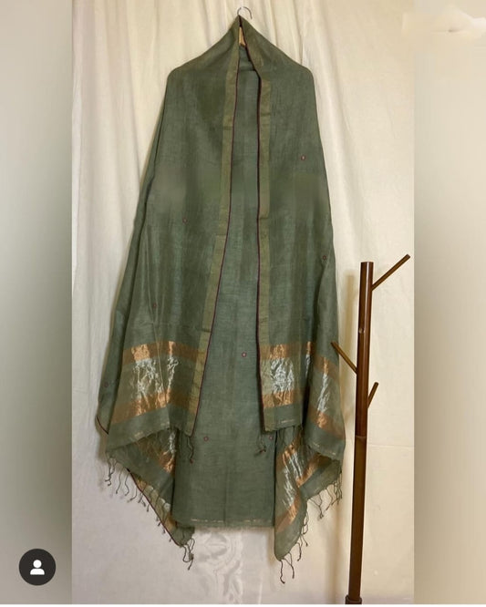 Sitara - Premium Linen by Linen Elegance suit for women by Rihyaaz featuring elegant handwoven linen fabric, luxurious ethnic design, and timeless festive wear.