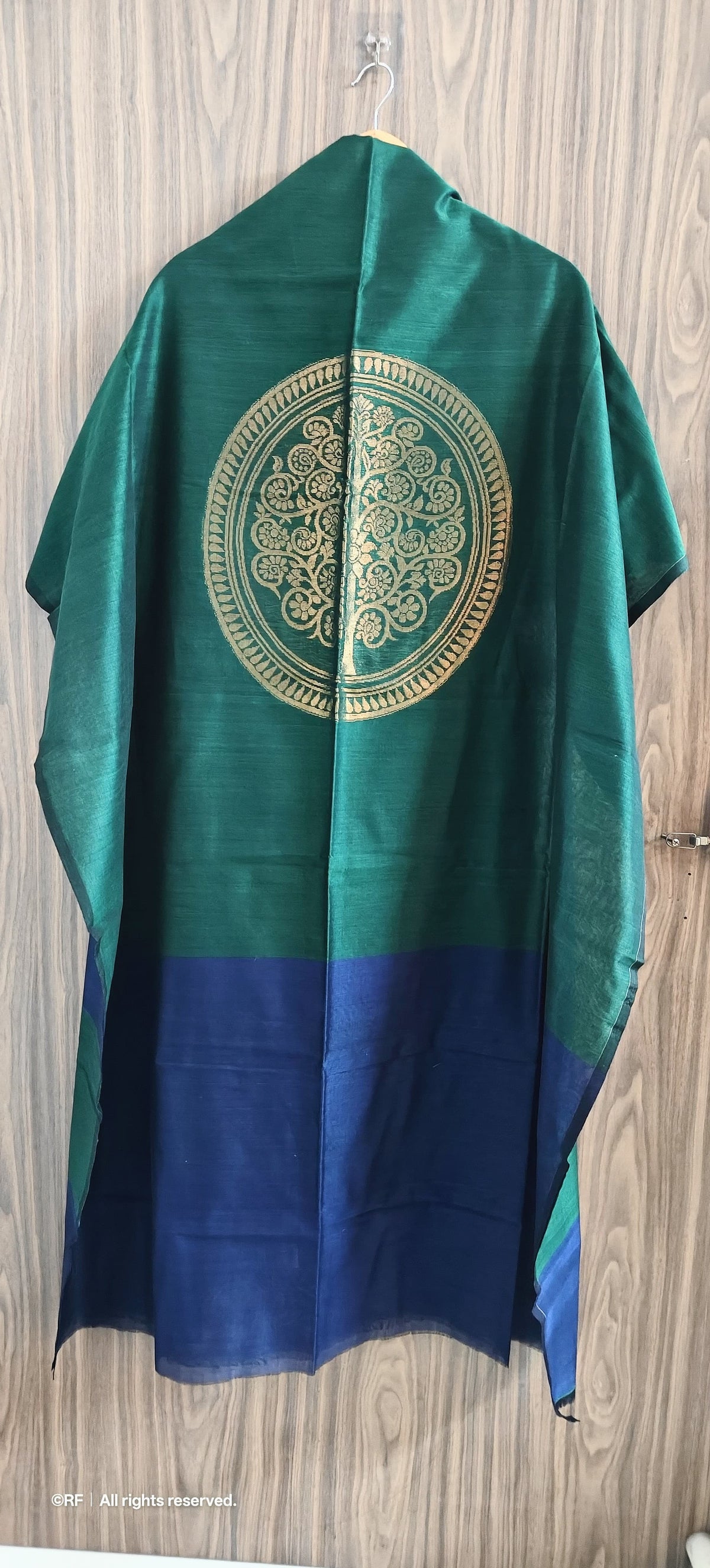 Ruby Benarasi woven raw silk kaftan unstitched fabric by Rihyaaz, available on pre-order.