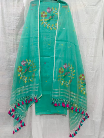Pinjra – Muslin Handwoven Jamdani Suits | Perfect Summer Elegance