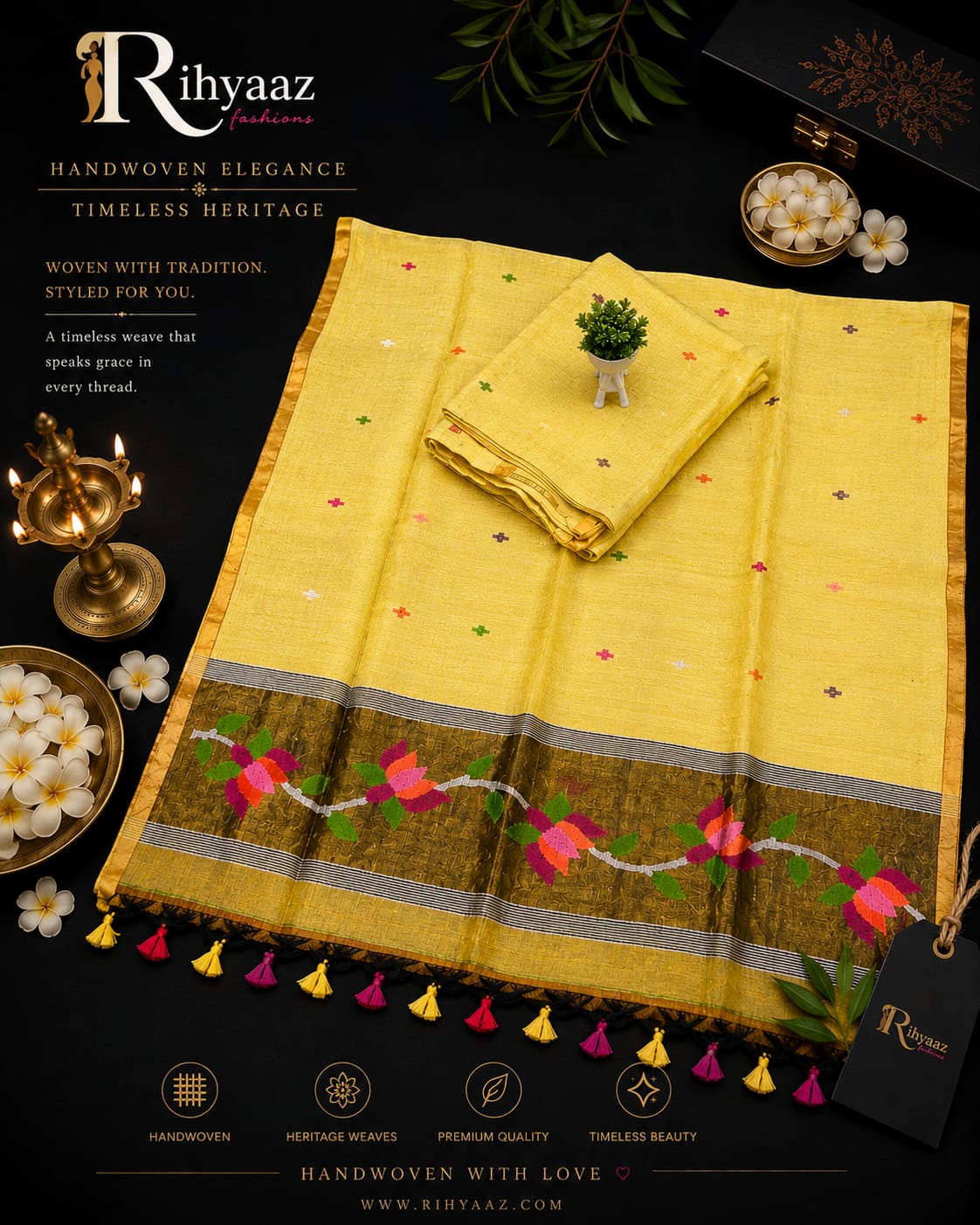 Kanaklatha Paithani palla lotus Jamdani dupatta multicolour buta weaved suit by Rihyaaz