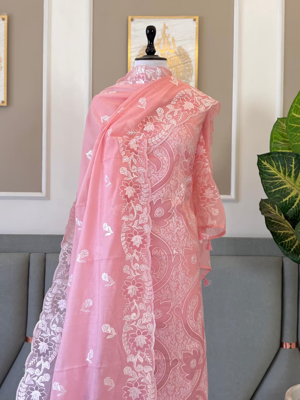Exclusive Banarasi Mal Chanderi Embroidery Suit Set | Premium Unstitched Ethnic Wear by Rihyaaz