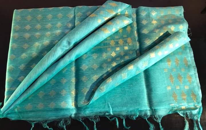 Keyalata – Pure Silk Linen Double Silander Design Saree