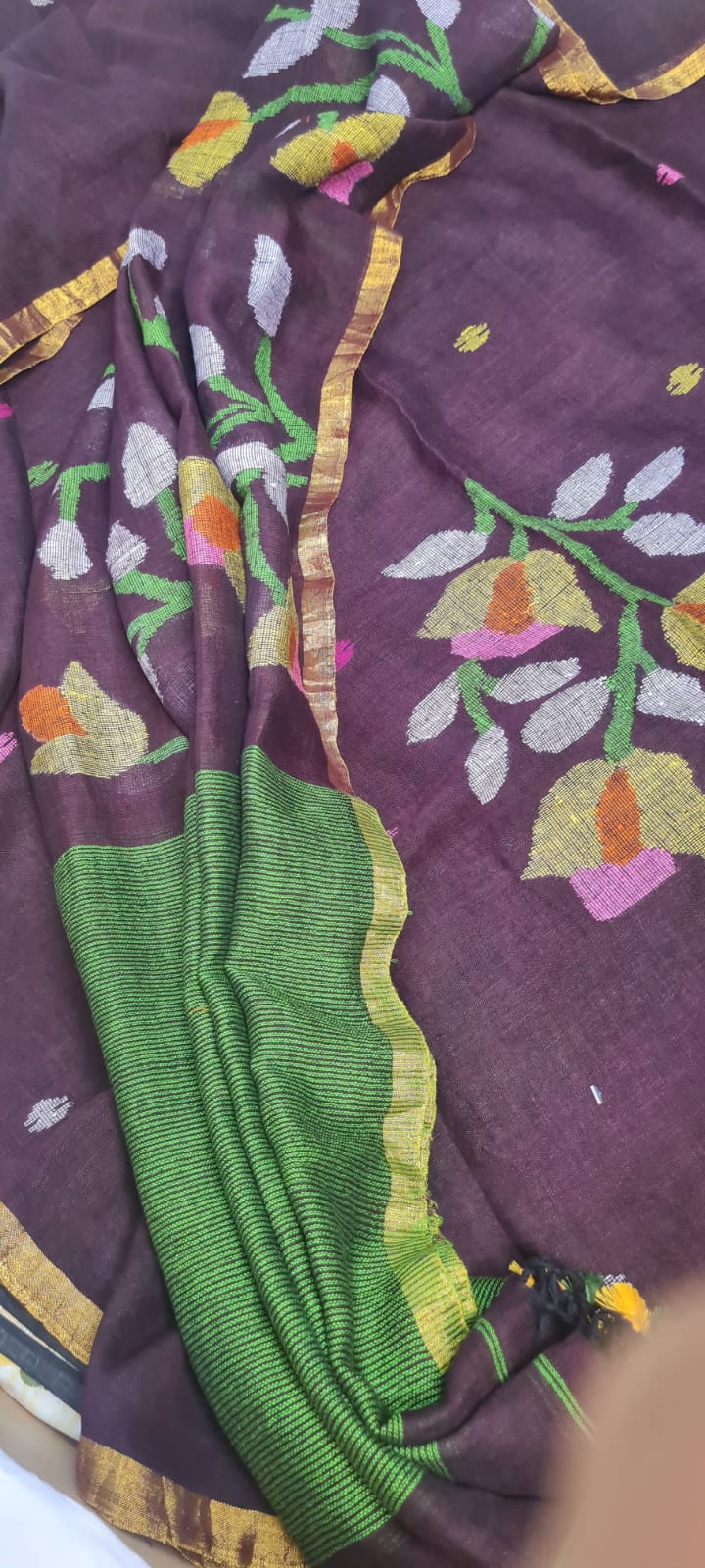 Surili All Over Weaved Linen Suit for Women | Elegant Ethnic Linen Wear