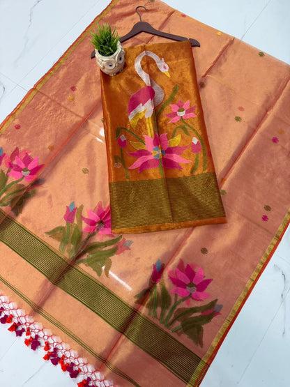 Stork – Premium Tissue Needle-Weaved Jamdani Suit | Rihyaaz Fashions