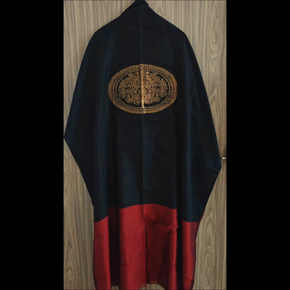 Mul Silk Handwoven Banarasi Kaftan | Elegant & Lightweight