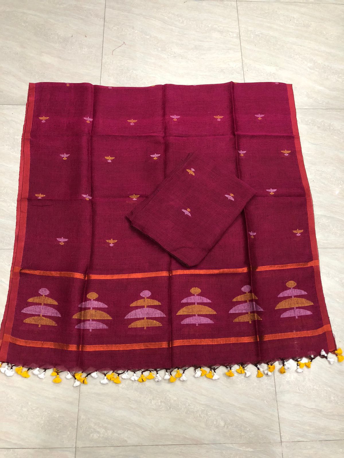 Megh Linen Jamdani Suits – Handwoven Needle Work | Multicolour Thread Design | Premium Ethnic Wear