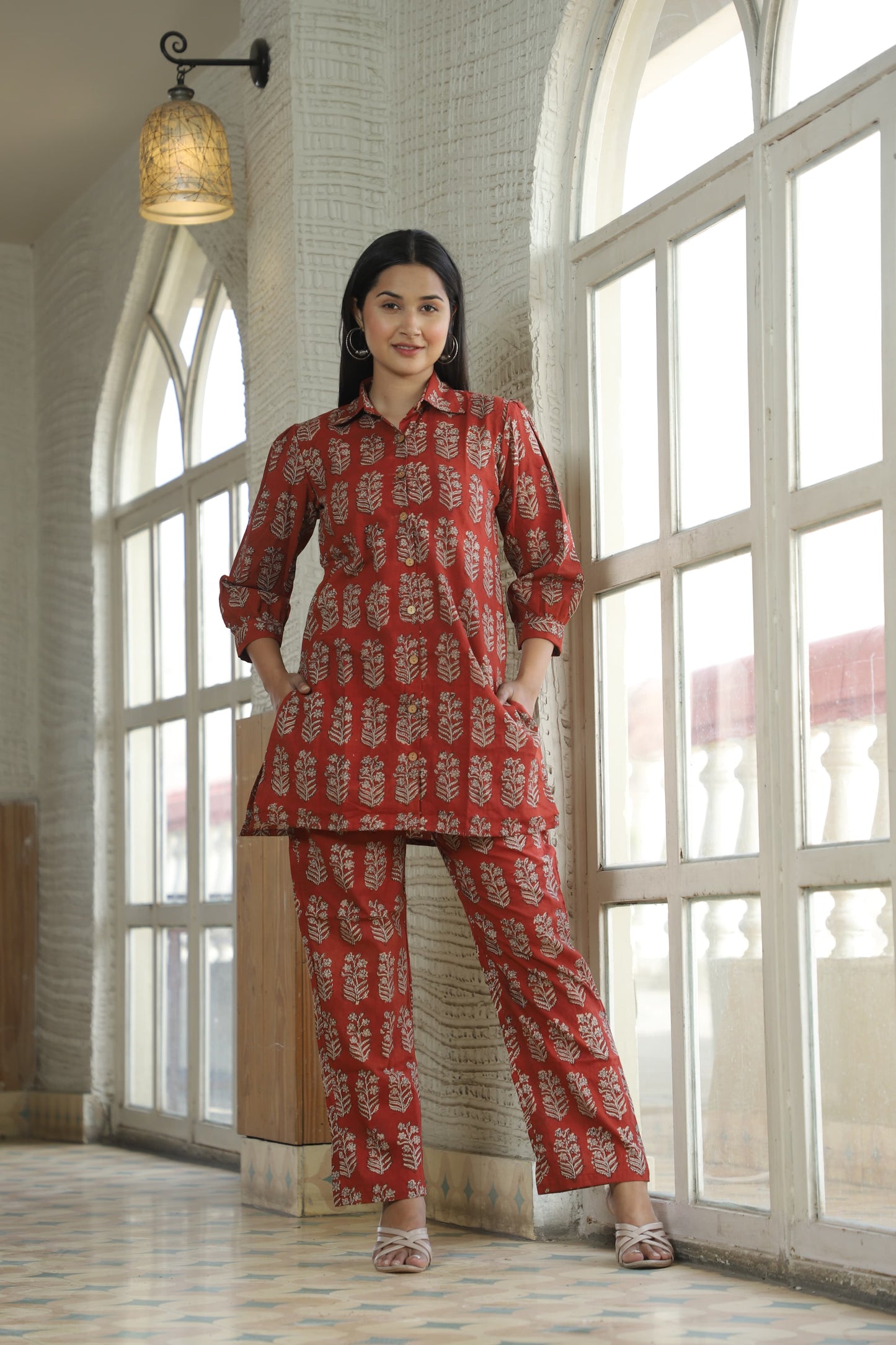 New Hand Block Printed Pure Cotton Women’s Co-Ord Set