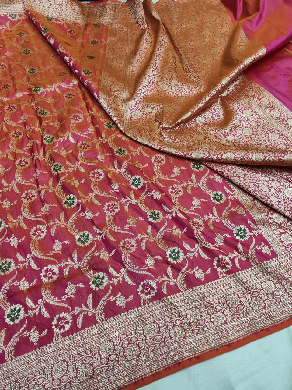 Pure Kattan Minakari Design Saree – Elegance Handcrafted in Tradition