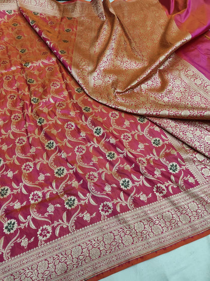 Pure Kattan Minakari Design Saree – Elegance Handcrafted in Tradition