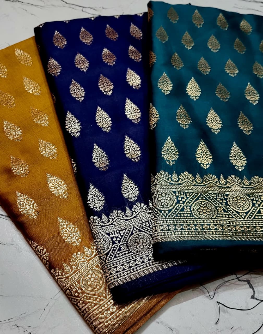 Banarasi Katan Silk Unstitched Salwar Kameez with Dupatta – Premium Zari Weaving Set