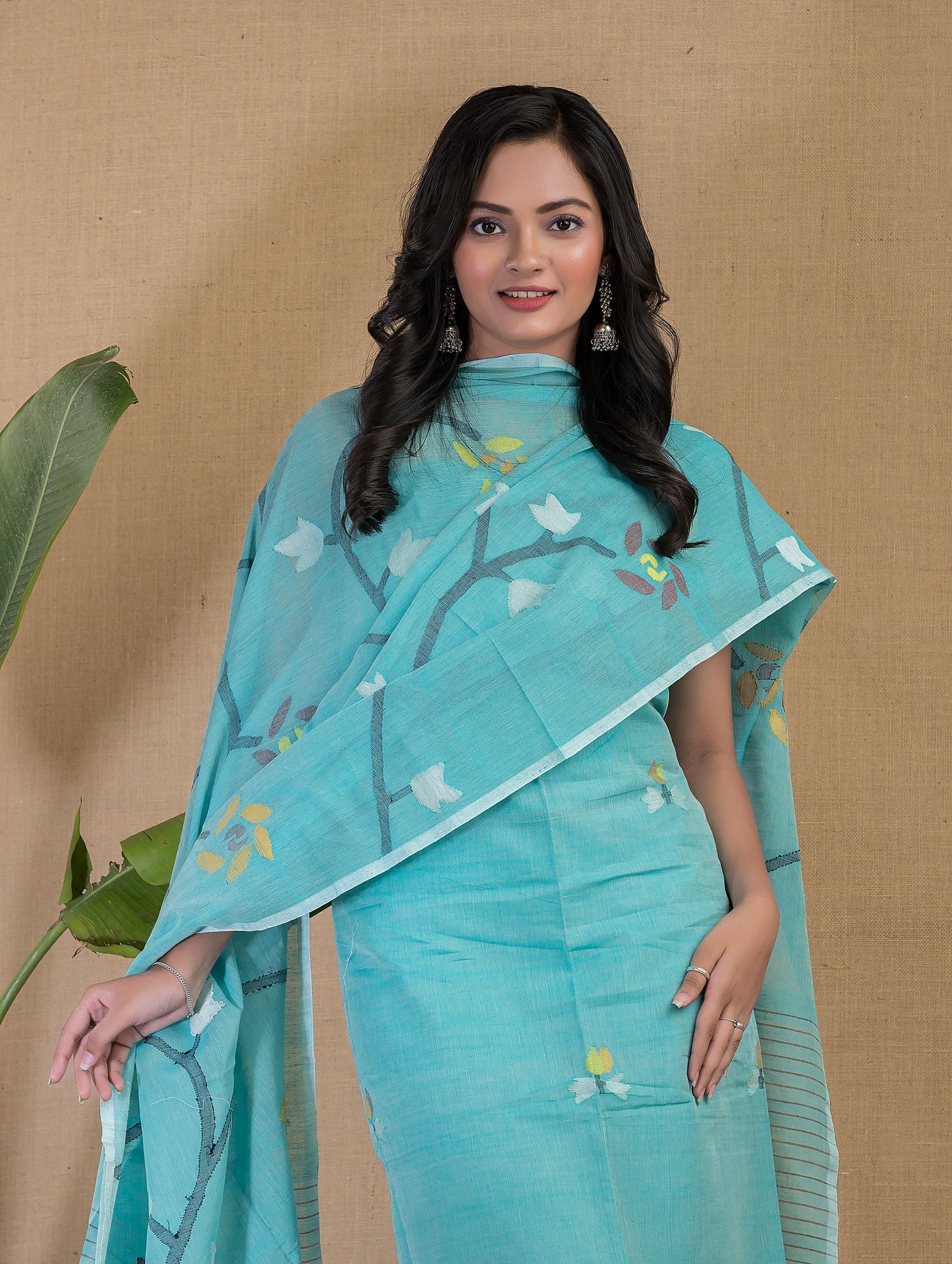 Sukumari – 120 Count Mul Cotton All-Over Weaved Dupatta Suits