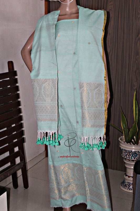 Pavitras — Premium Textured Linen Kasavu Suits