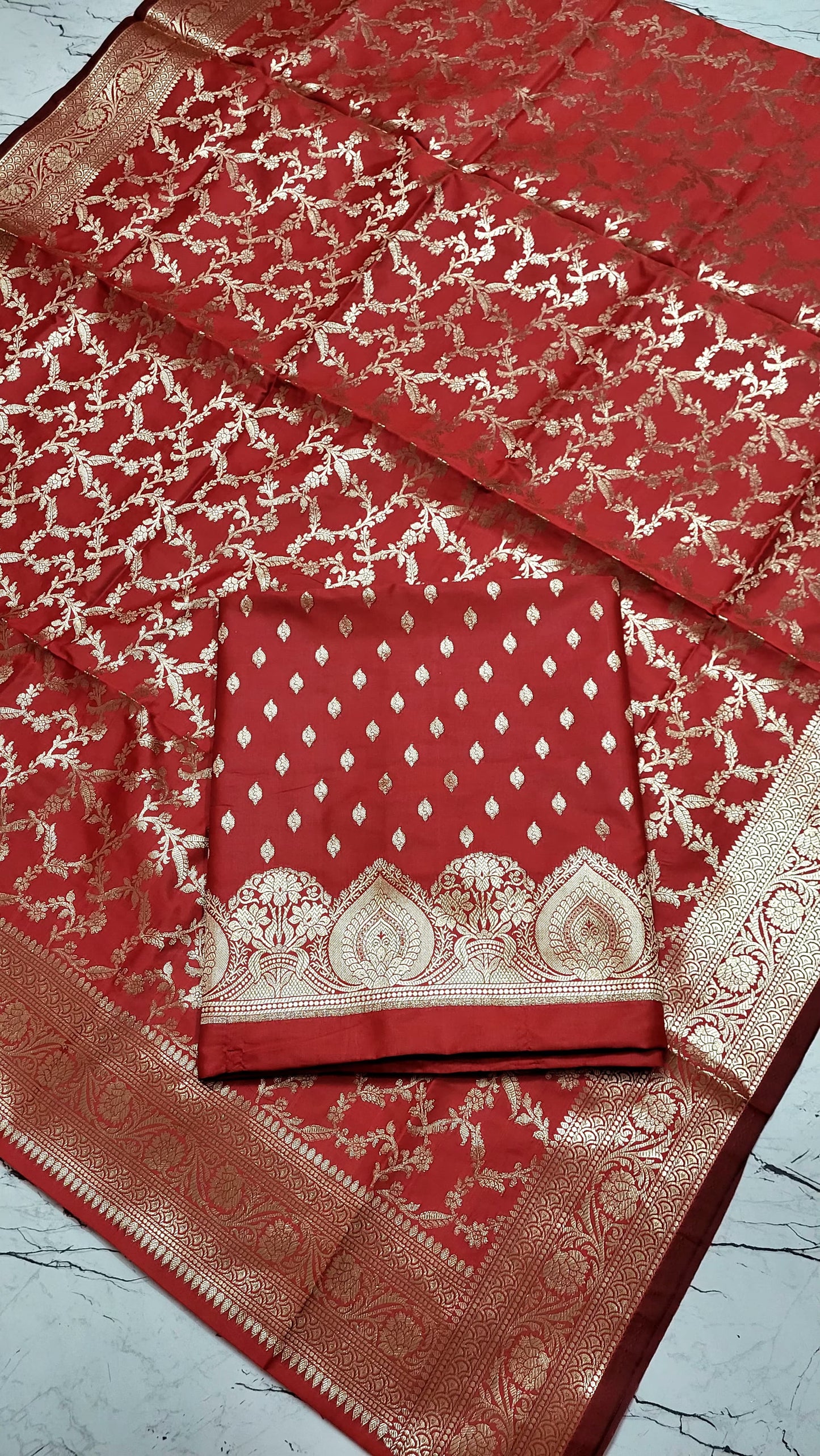 Exclusive Banarasi Ektara Unstitched Salwar Kameez Set | Pure Katan Silk | Zari Weaving