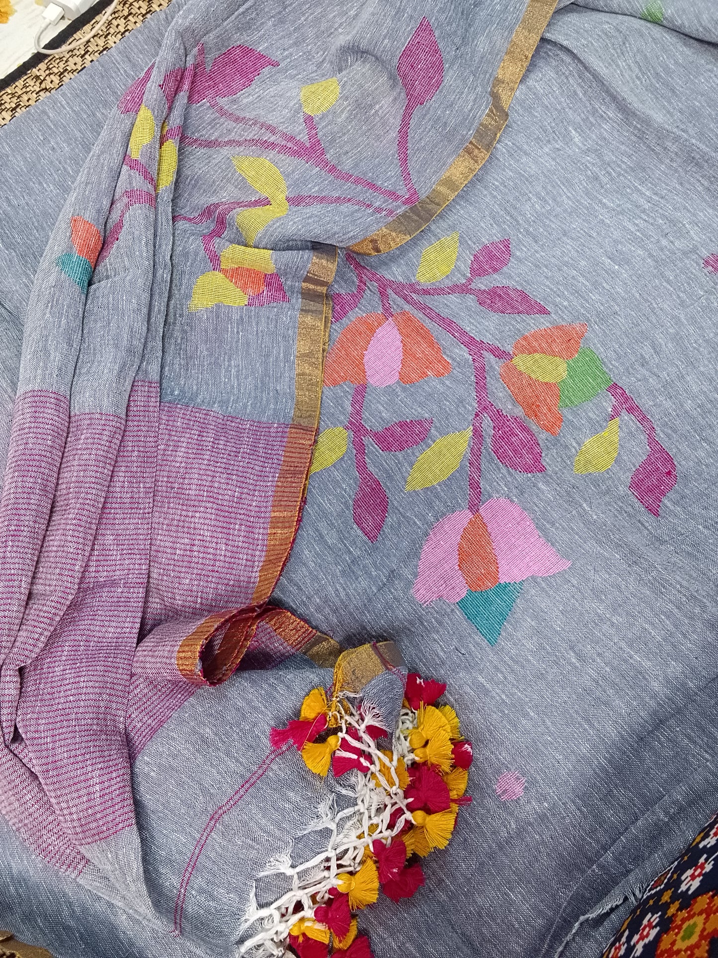 Surili All Over Weaved Linen Suit for Women | Elegant Ethnic Linen Wear