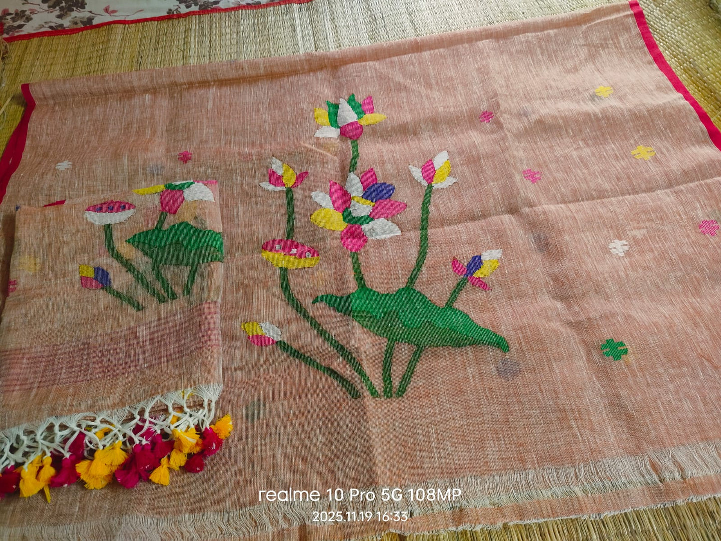 Gomti Linen by Linen Jayshree Lotus-Weaved Jamdani Suits | Premium Handwoven Collection