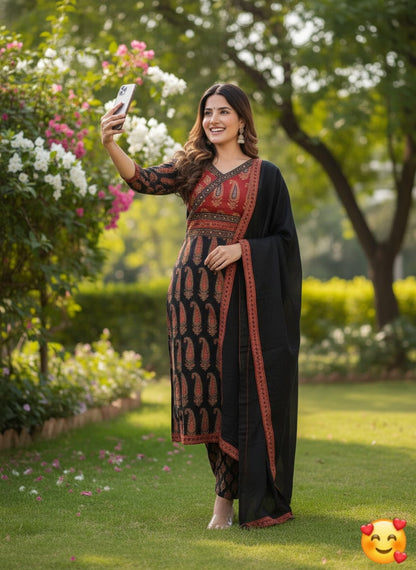 Sugandha – New Launch Premium Cotton Kurti Pant Dupatta Set