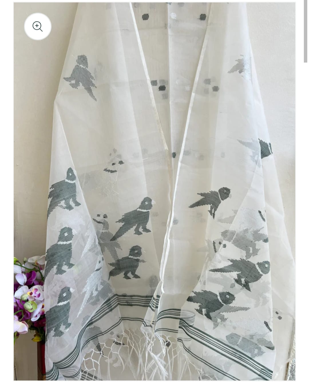 Muslin Bird Handwoven Suit Set with Dupatta