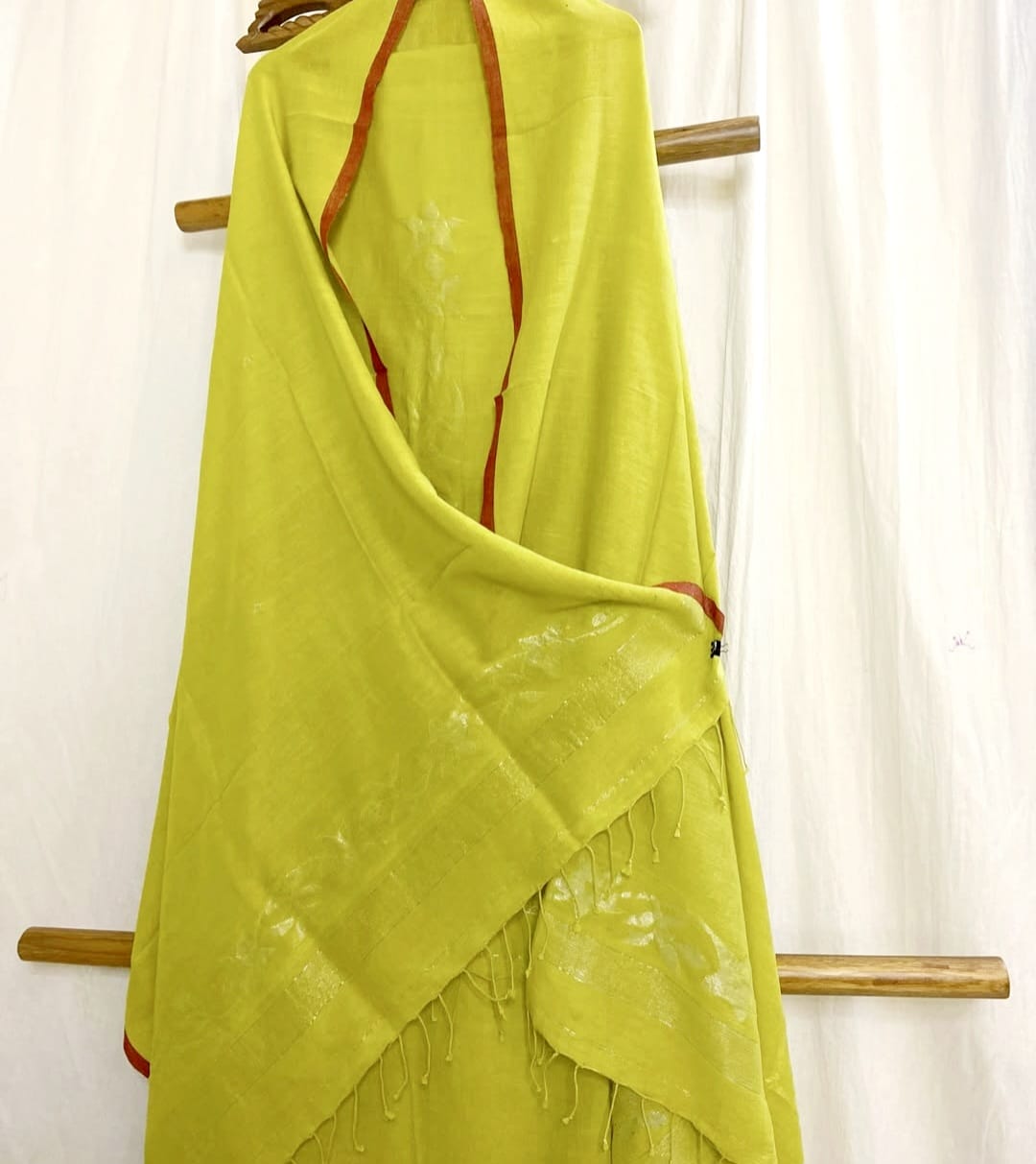 Ivy – Pure Jayshree Linen Suits | Dual Zari Canopy-Detail Torso & Matching Canopy Border Dupatta | Premium Handloom Elegance