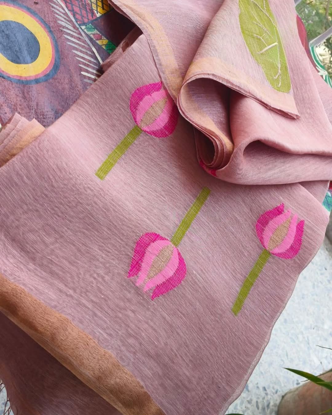 Bibha – Pichwai Concept Linen Tussar Saree