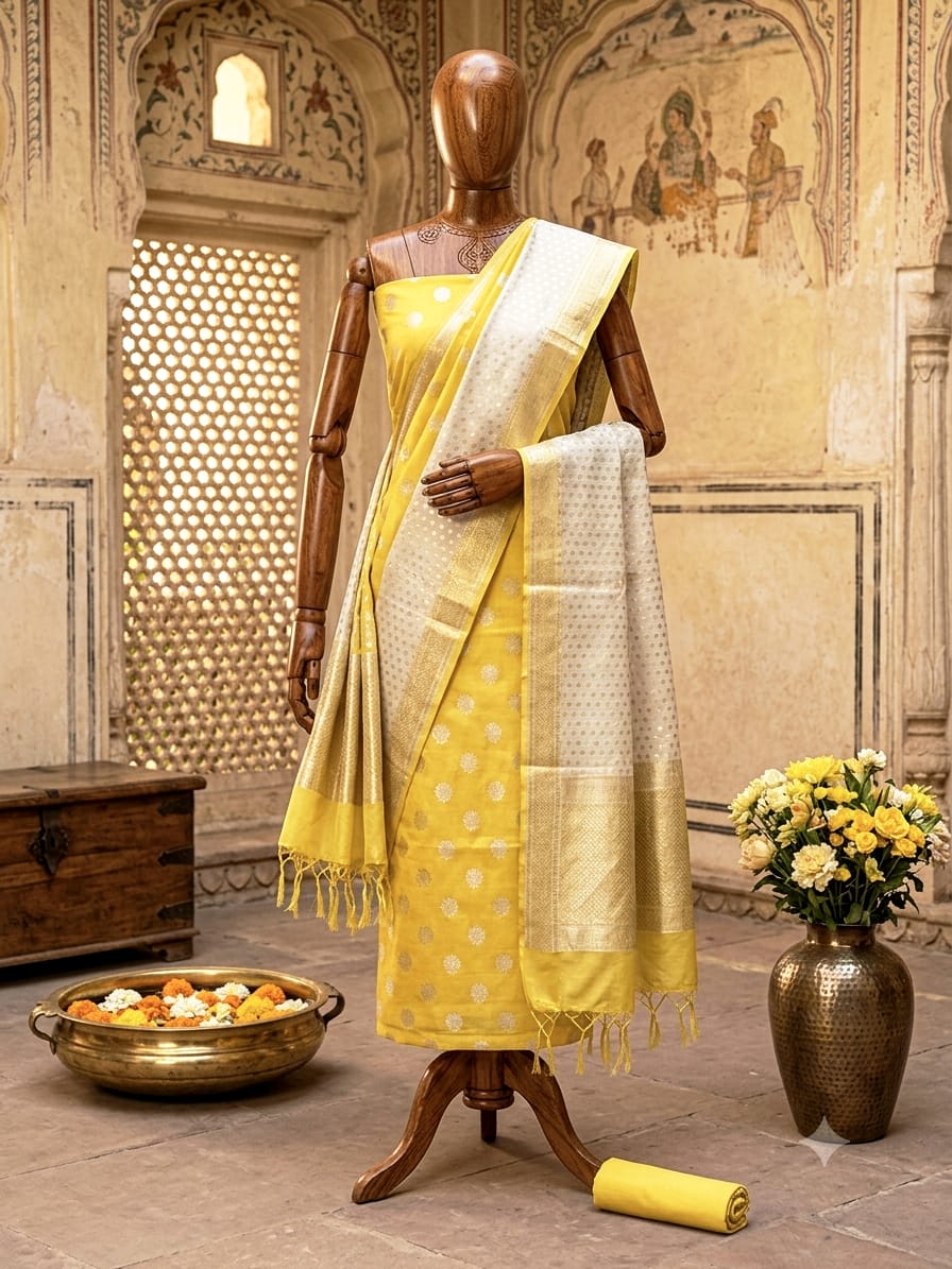 ✨ Exclusive Banarasi Unstitched Salwar Kameez with Dupatta ✨