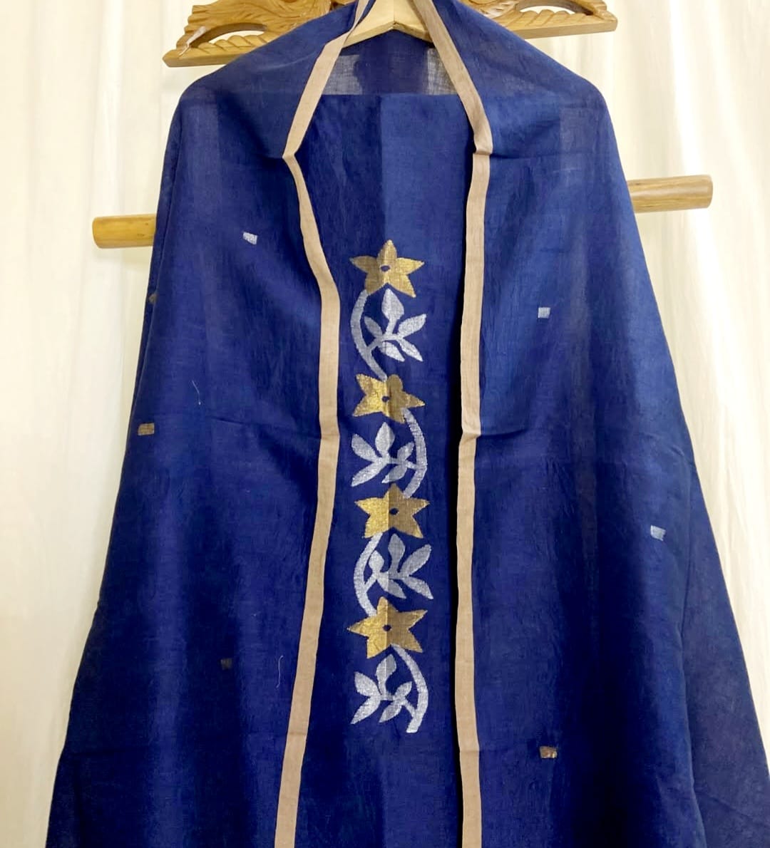 Ivy – Pure Jayshree Linen Suits | Dual Zari Canopy-Detail Torso & Matching Canopy Border Dupatta | Premium Handloom Elegance