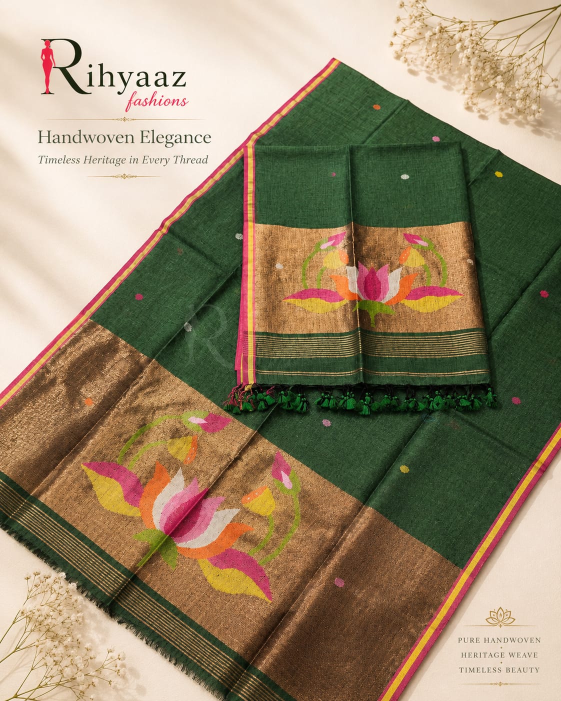 Neera Tissue Palla Linen Jamdani Suit | Rihyaaz