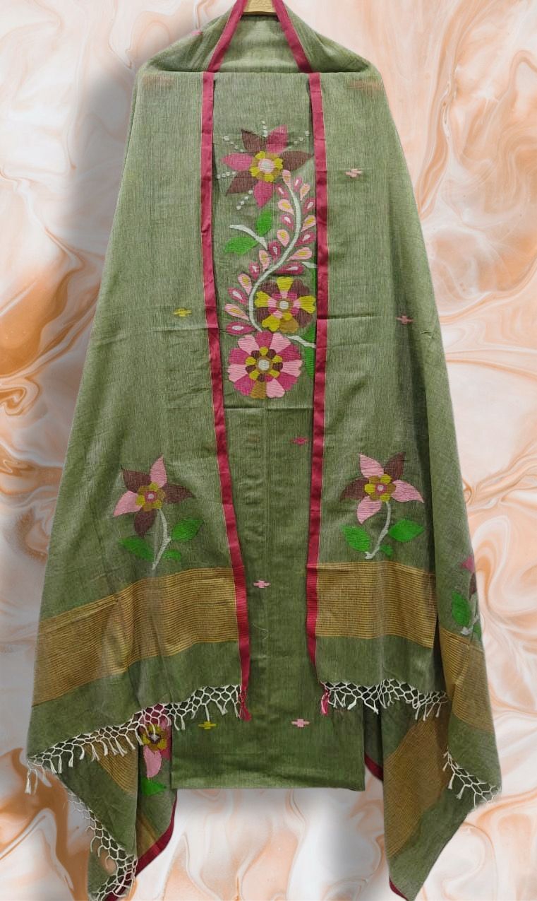 Garland – Mul Cotton Premium Needle Jamdani Suits