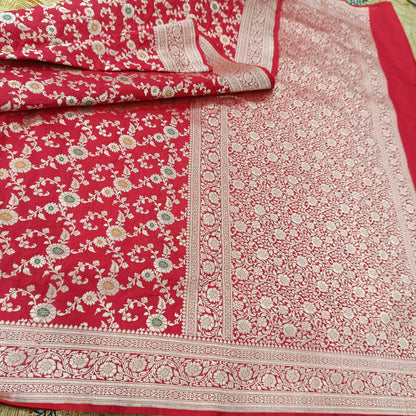 Pure Kattan Minakari Design Saree – Elegance Handcrafted in Tradition