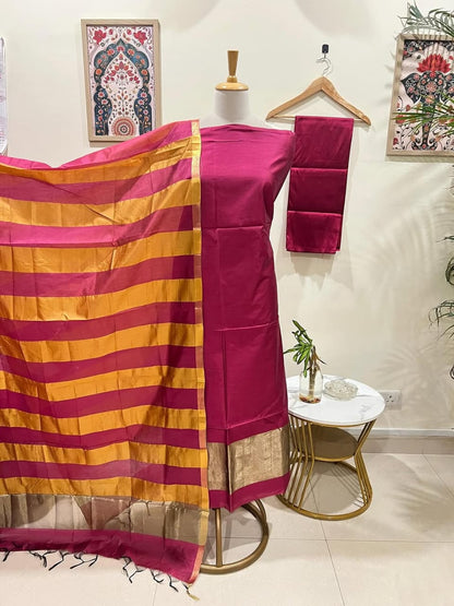 Pure Cotton Banarasi Suit Set | Elegant Everyday Ethnic Wear