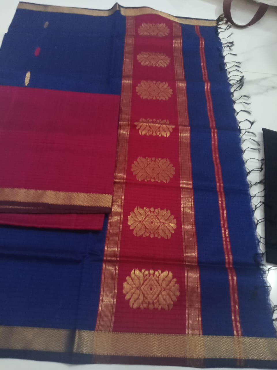 Maheshwari Silk Top & Dupatta – Handwoven Elegance | Pure Traditional Maheshwari Silk
