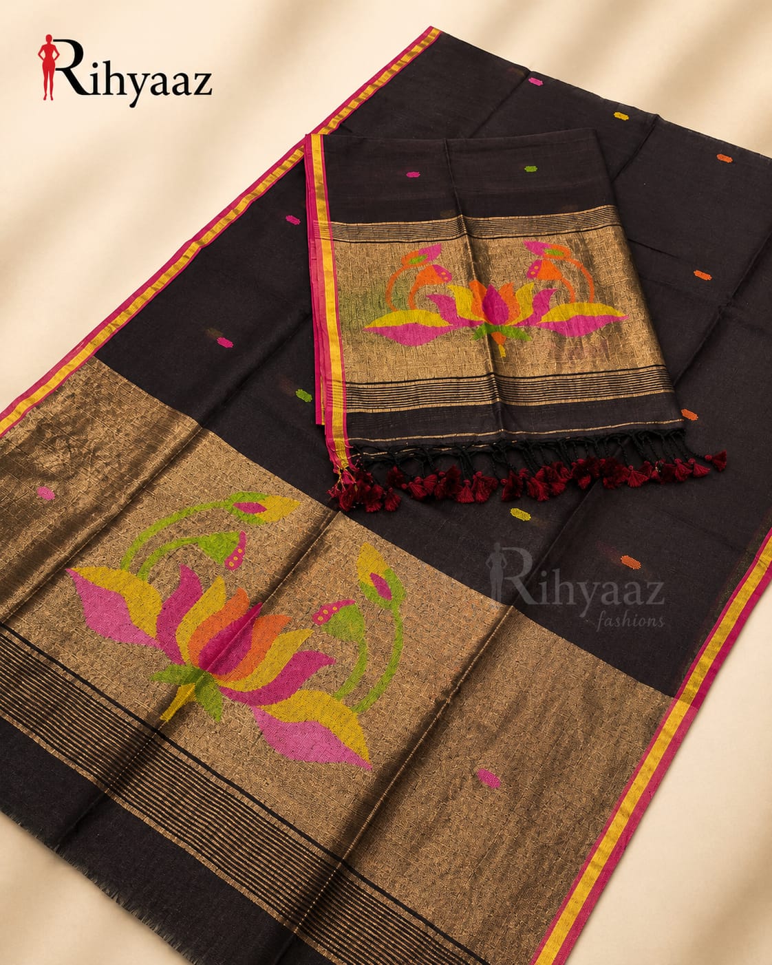 Neera Tissue Palla Linen Jamdani Suit | Rihyaaz