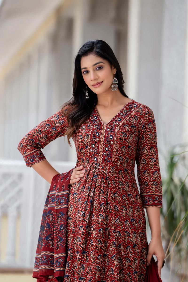 Swapna – Dreamy A-Line Flair Kurta Set for Your Festive Wardrobe