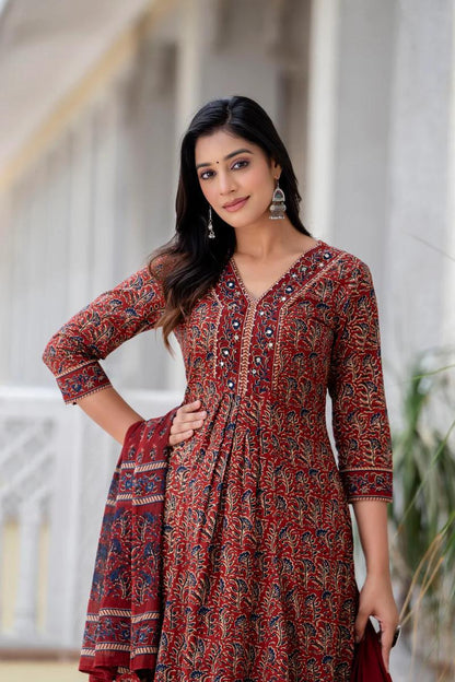 Swapna – Dreamy A-Line Flair Kurta Set for Your Festive Wardrobe