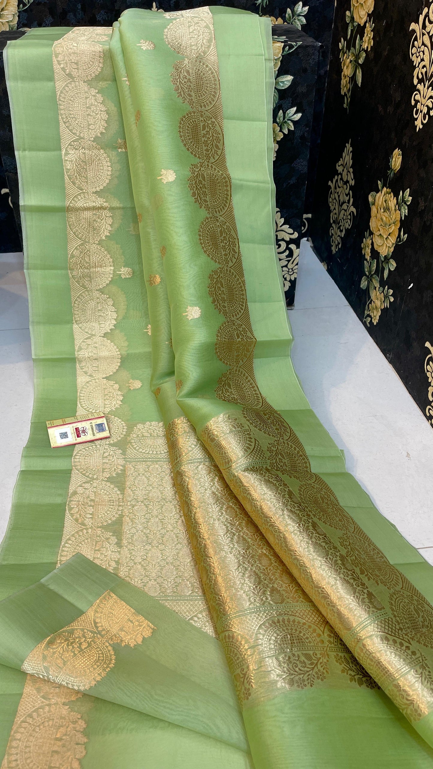 Premium Kora Organza Silk Saree with Double Zari Satan