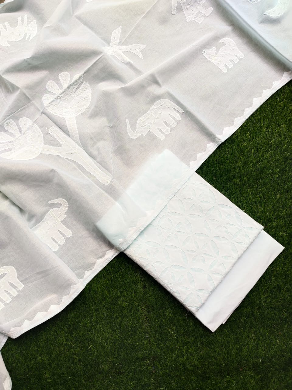 Sindhu the heritage old figure motif Rilli dupatta cotton suits