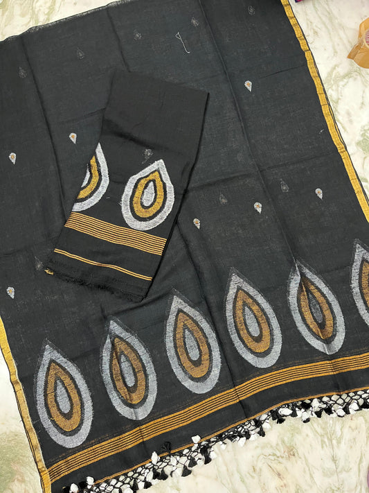 𝓑𝓲𝓷𝓭𝓾 – The Drop-Shaped Zari Weaved Elegance