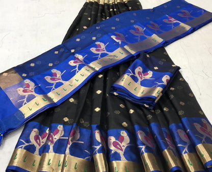 Mix Silk Resham Jari Weaving Unstitched Skirt- Dupatta- Blouse Set | Handloom Festive Wear