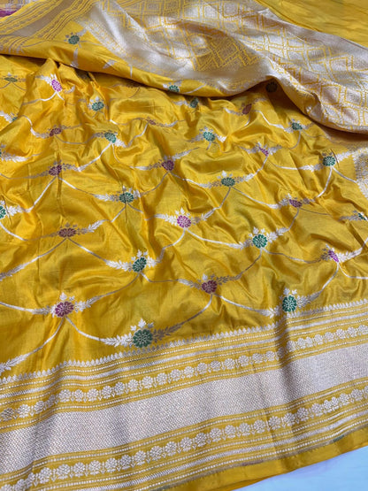 Pure Kattan Minakari Design Saree – Elegance Handcrafted in Tradition