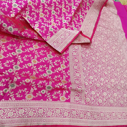 Pure Kattan Minakari Design Saree – Elegance Handcrafted in Tradition