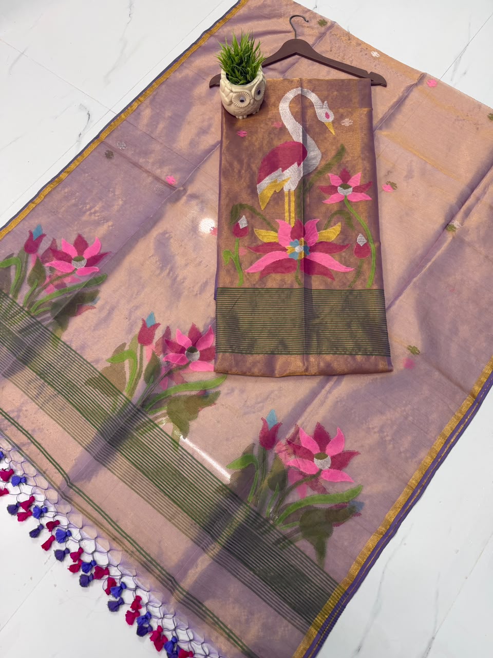 Stork – Premium Tissue Needle-Weaved Jamdani Suit | Rihyaaz Fashions