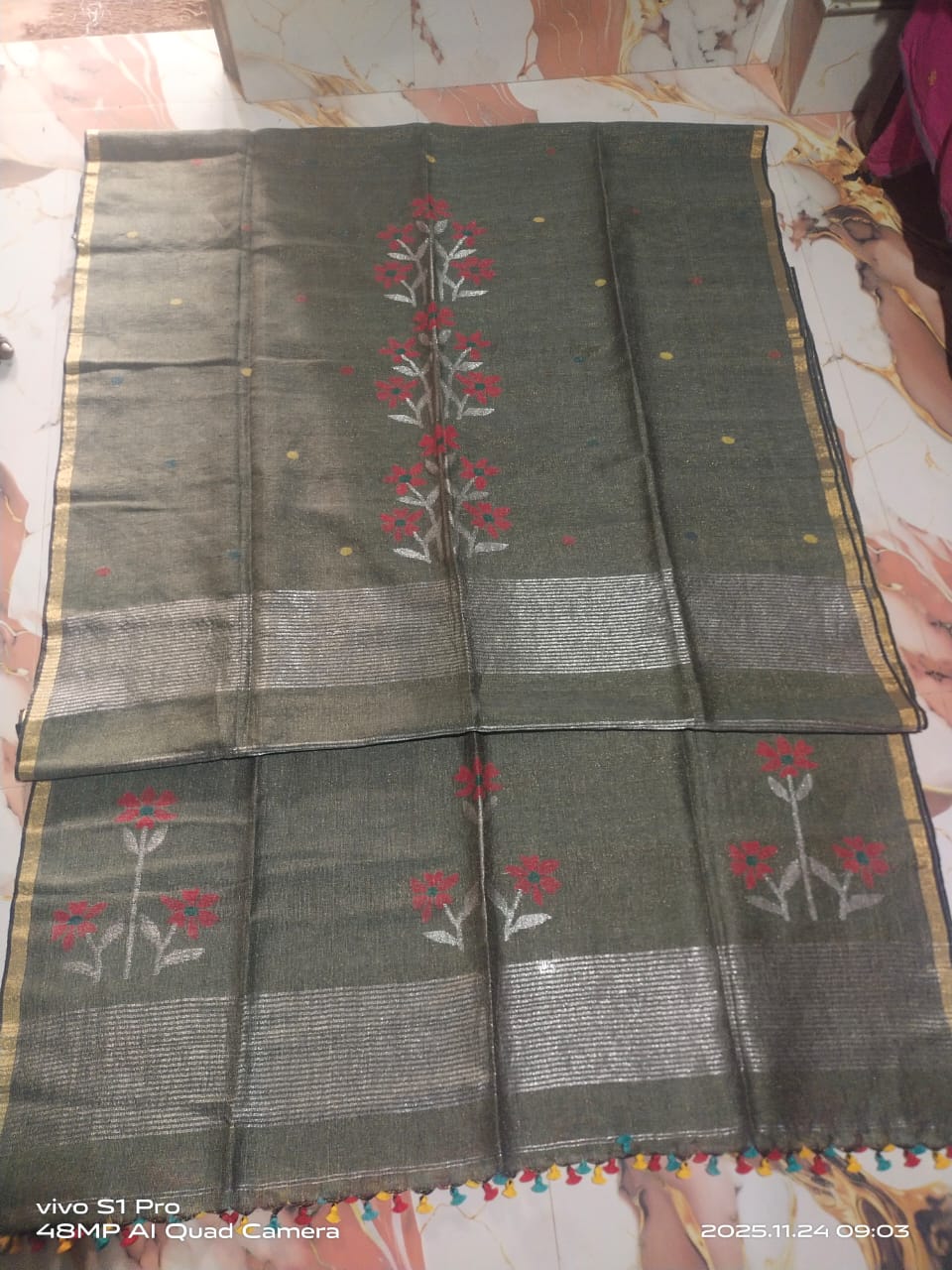 Richa – Exclusive Tissue Linen Jamdani Suit