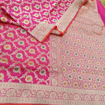 Pure Kattan Minakari Design Saree – Elegance Handcrafted in Tradition