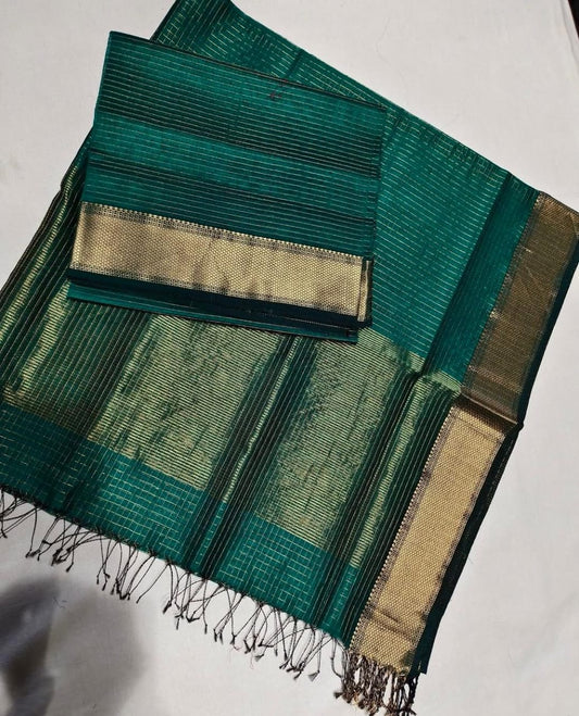 Maheshwari Handloom 2-Piece Suit – Golden Jari Elegance