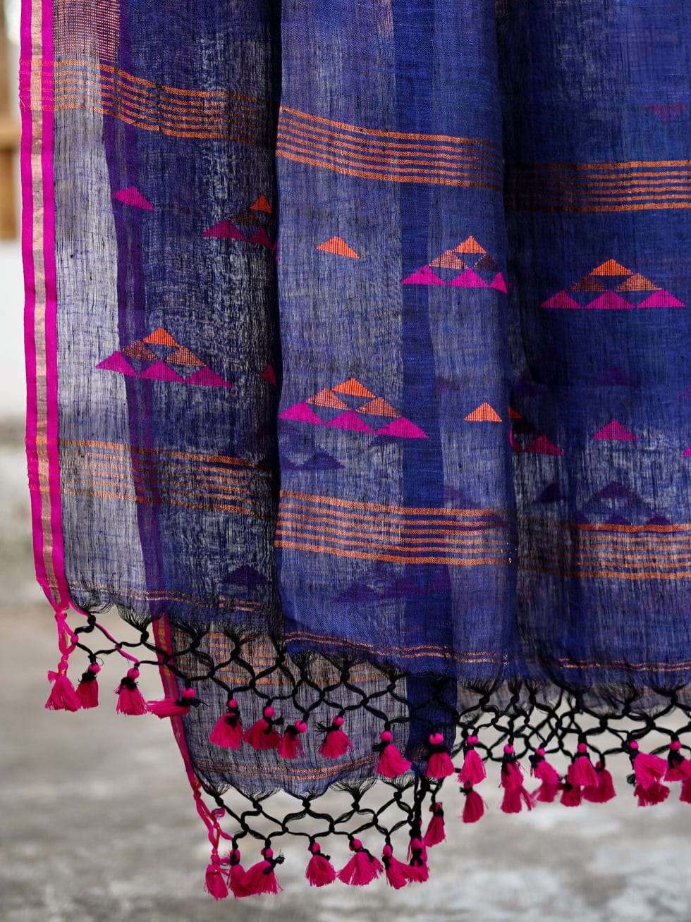 Pyramid Jayshree Linen Jamdani Suits – Premium 120 Count Weave with Contrast Colours & Zari Border